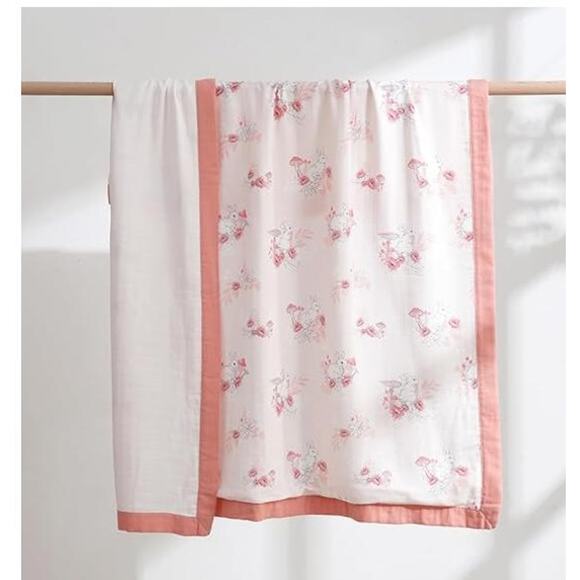 Muslin Baby Blanket, 4-Layer Muslin Cotton Swaddle 47 x 47 - Picture 2 of 8